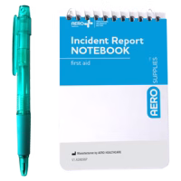 First Aid Notebook & Pen (free First Aid guide included)